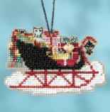 Набор для вышивания Vintage Sleigh, Счетный крест и бисер, фото
